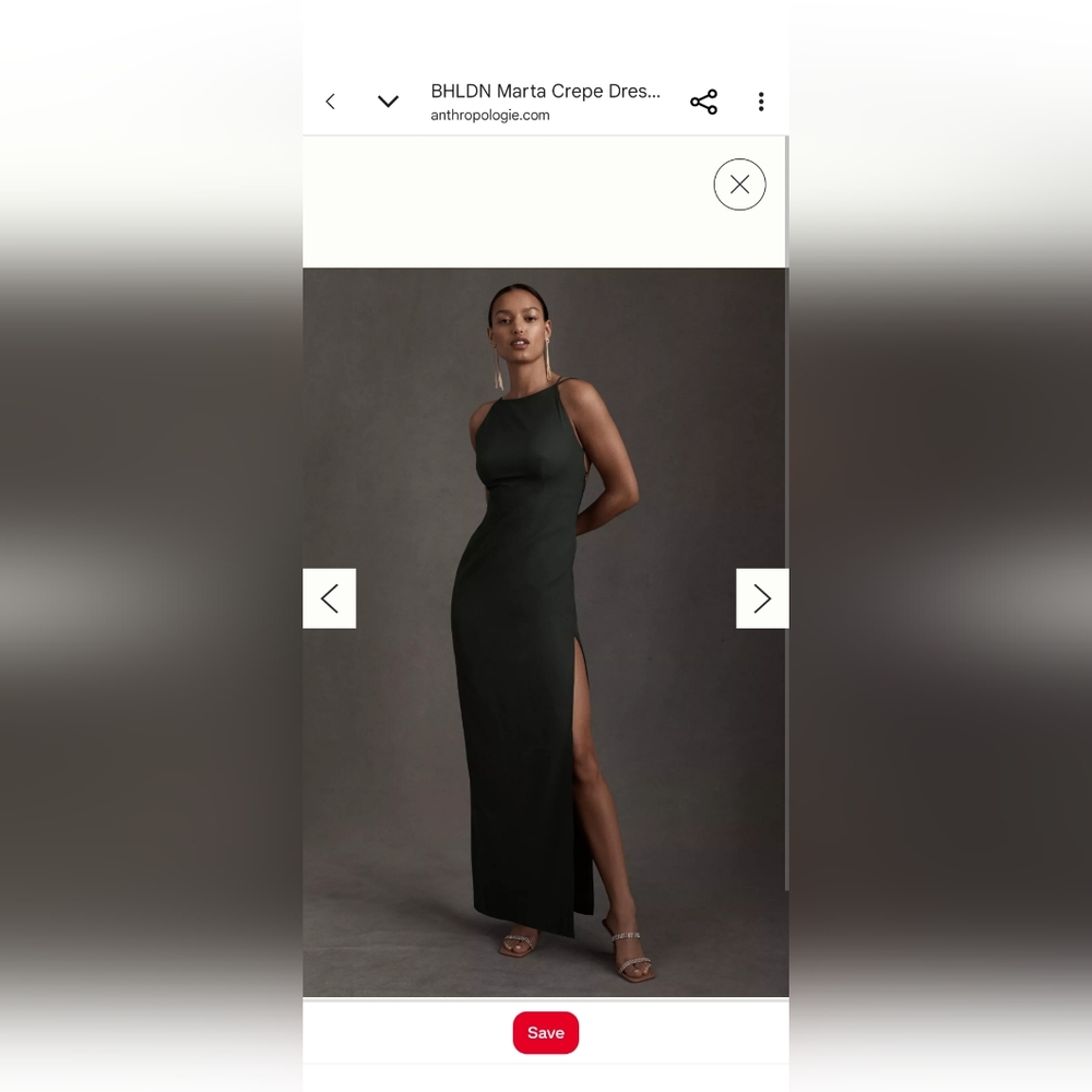 BHLDN Strapless Chocolate Dress
